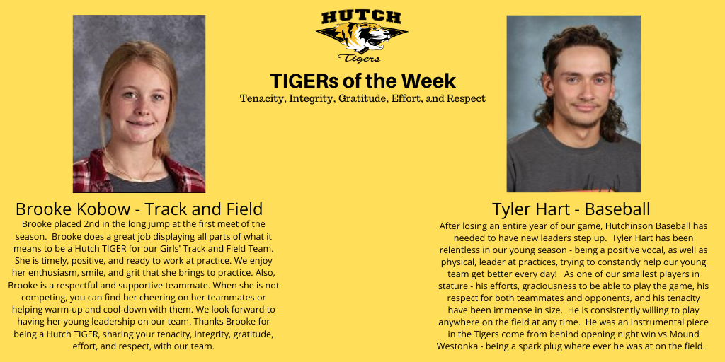 Tigers of the Week: Brooke Kobow & Tyler Hart