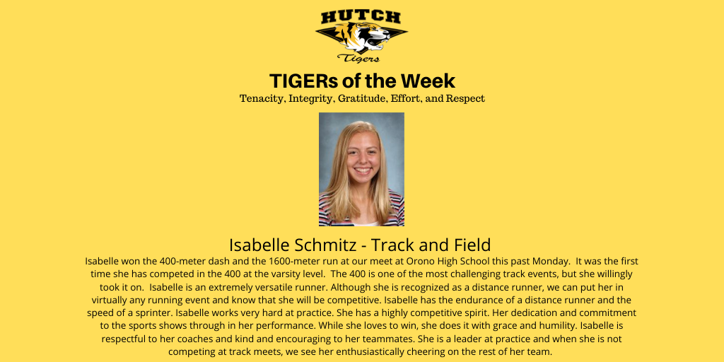 Tiger of the Week: Isabelle Schmitz