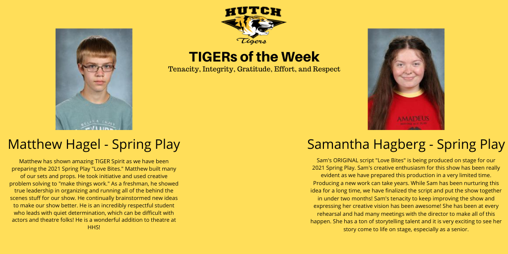 Tigers of the Week: Matthew Hagel & Samantha Hagberg