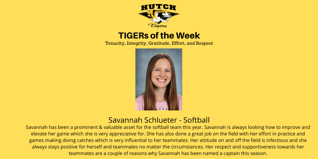 Tiger of the Week: Savannah Schlueter
