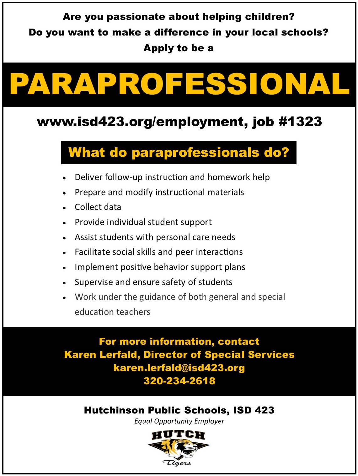 Join the Team as a Paraprofessional!