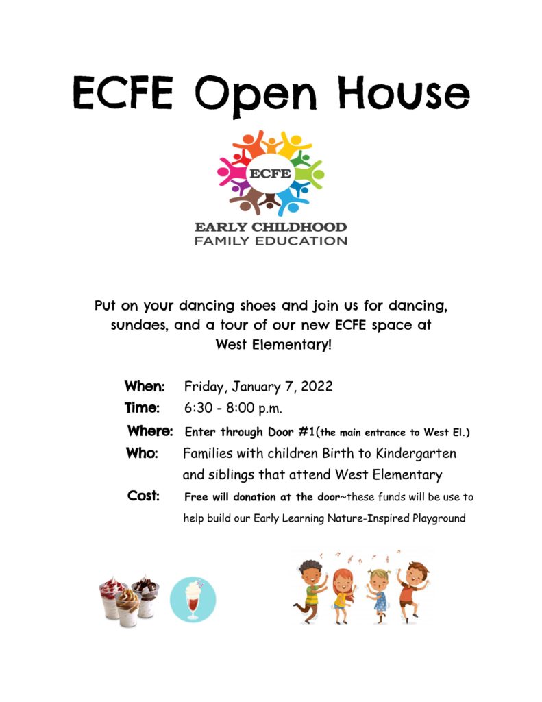 ECFE Open House – January 7, 6:30 – 8 pm