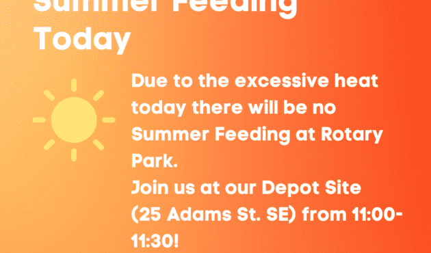No free lunch at Rotary Park today due to excessive heat