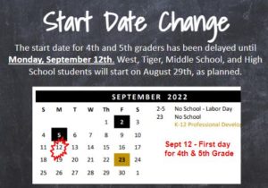 New Start Date: September 12