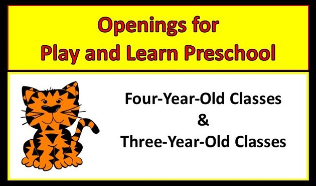 Preschool Openings!